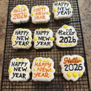 Happy New Year Sugar Cookies
