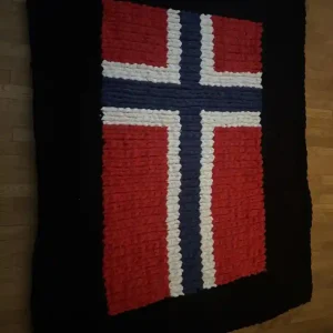 Hand Knit Norwegian Flag